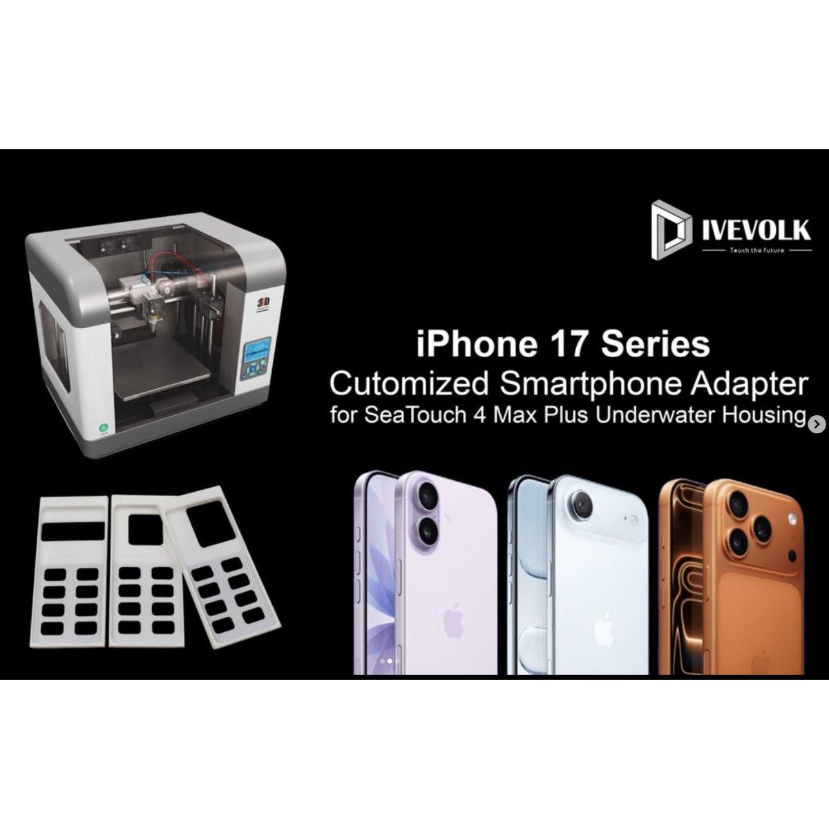 CUSTODIA PER SMARTPHONE DIVEVOLK Seatouch 4 Max Plus - compatibile anche con iPhone 17 (con adattatore apposito)<br />