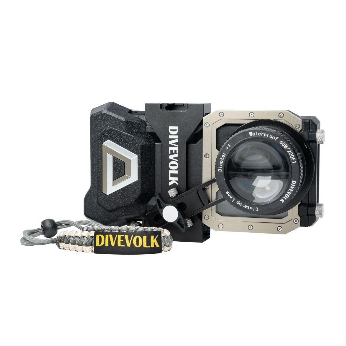 Kit Divevolk CLOSE- SHOT KIT - Con lente macro +8 - Custodia PINK