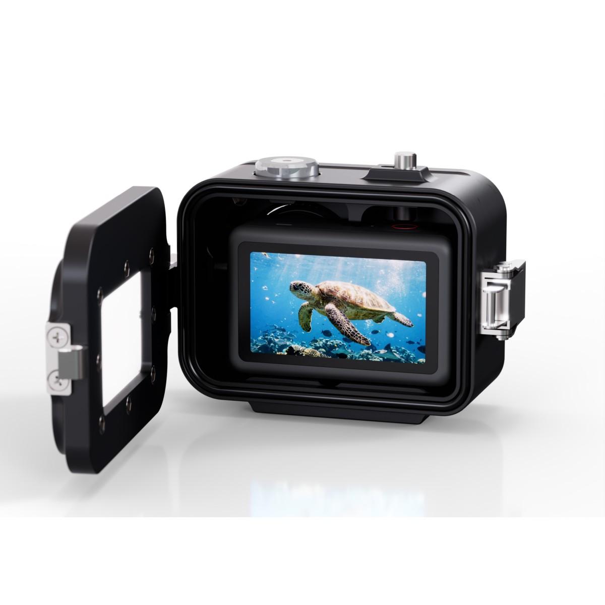 CUSTODIA SUBACQUEA IN ALLUMINIO PER DJI OSMO ACTION 6  - resistente fino a 250 metri