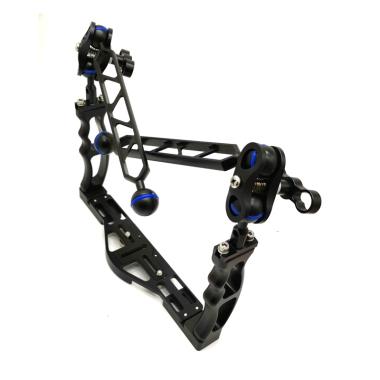 Kit base + 4 clamp + 2 braccetti alluminio 20 cm