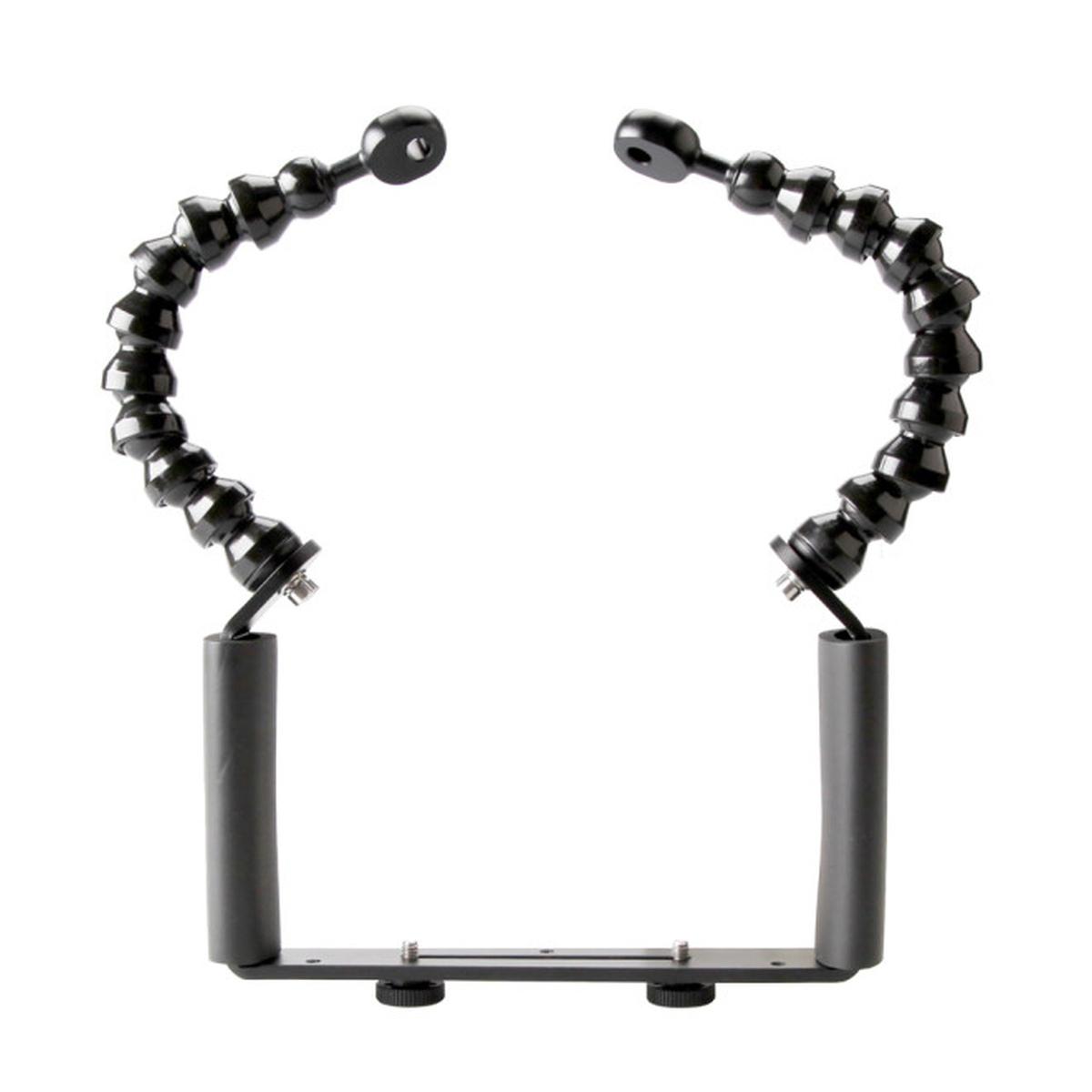 Base compatta con doppio braccio flex per Action Cam