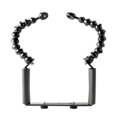 Base compatta con doppio braccio flex per Action Cam