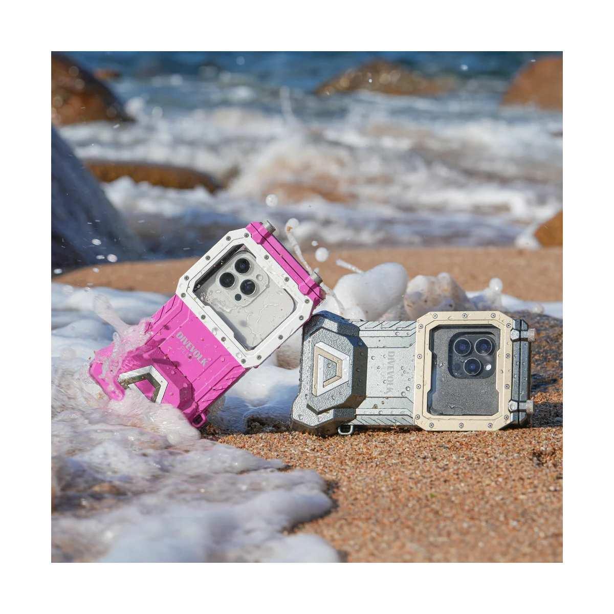 CUSTODIA SUBACQUEA PER IPHONE 17 - DIVEVOLK Seatouch 4 Max Plus - PINK <br />