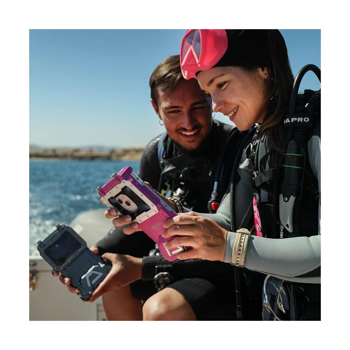 CUSTODIA SUBACQUEA PER IPHONE 17 - DIVEVOLK Seatouch 4 Max Plus - PINK <br />