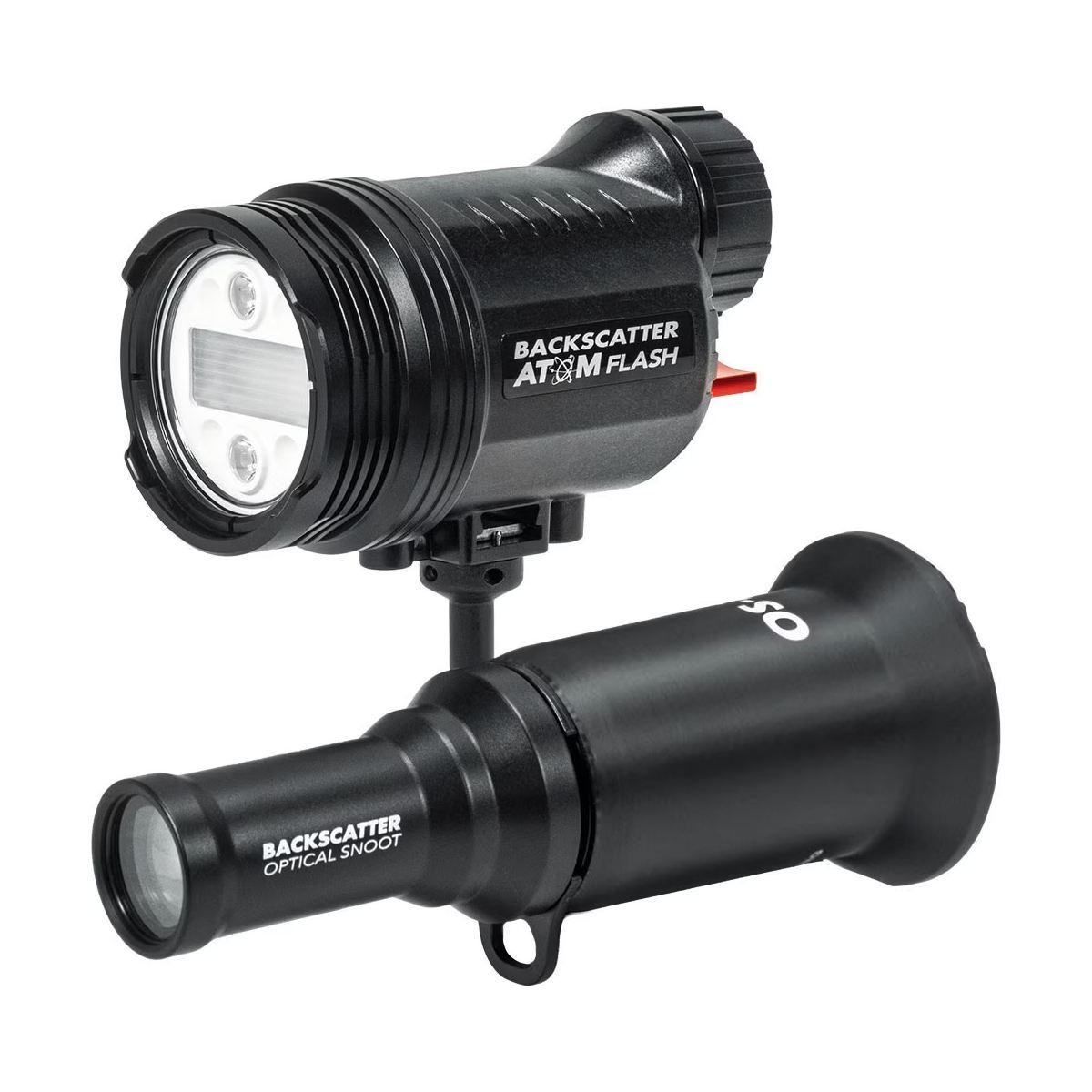 Snoot per backscatter atom flash