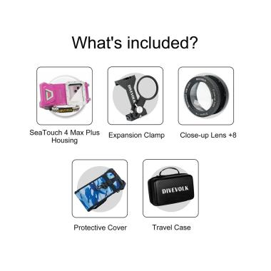 Kit Divevolk CLOSE- SHOT KIT - Con lente macro +8 - Custodia PINK