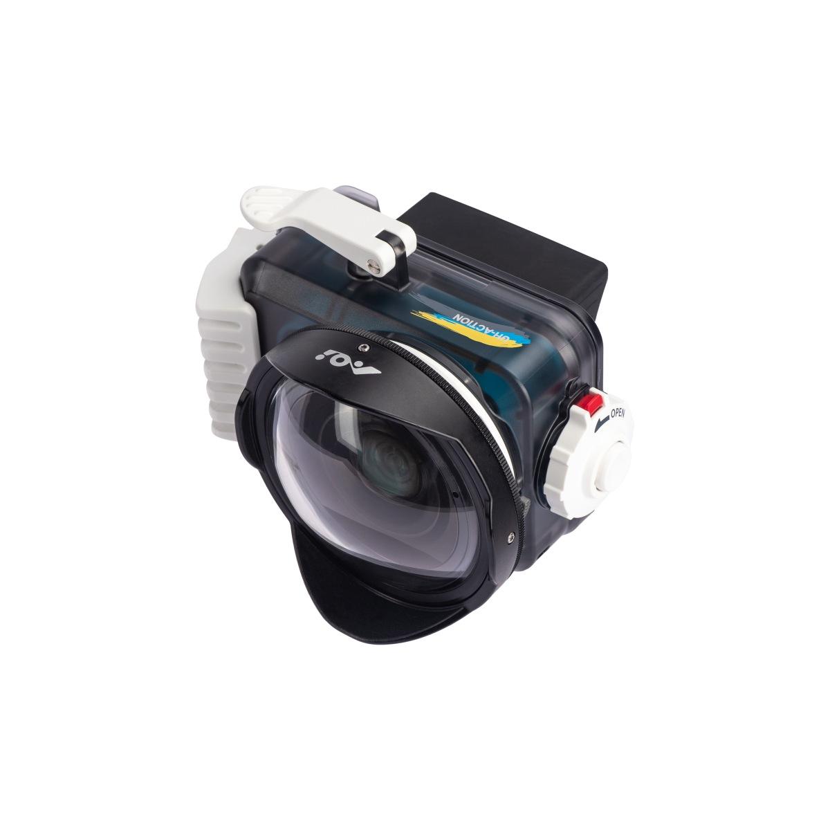 CUSTODIA UNIVERSALE PER ACTION CAM AOI UH-ACT - finiture bianche